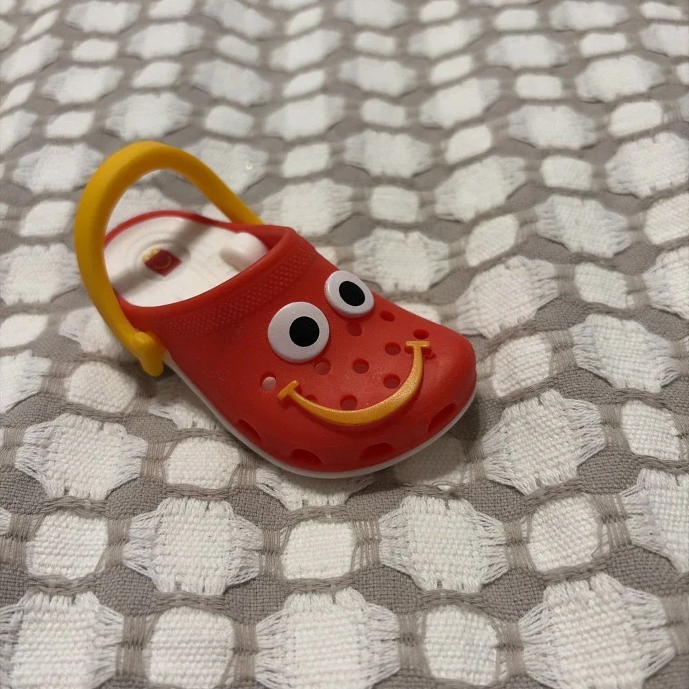 2024 McDonald's Crocs Happy Meal Toy Red Mini Clog Keychain Collectible